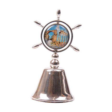 Side Themed Collectible Souvenir Double Side Metal Spinner Rudder Bell 44x92 mm