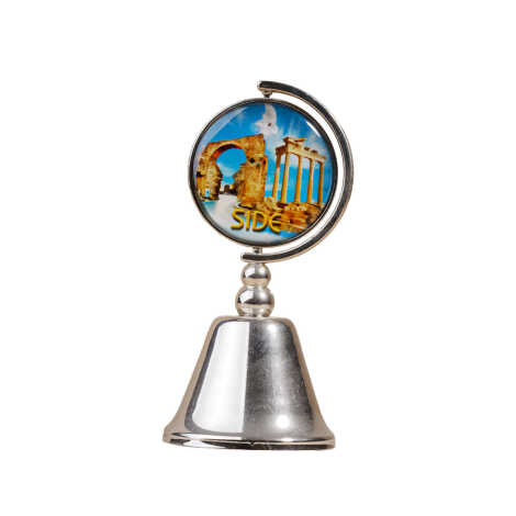 Side Themed Collectible Souvenir Metal Bell 44x90 mm - 5