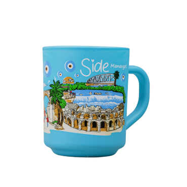 Side Themed Colored Glass Mug - 2