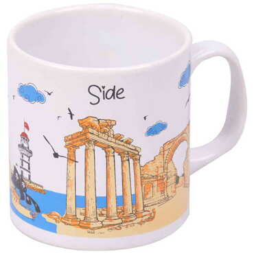 Side Themed Custom Printed Ceramic Coffee Mug 82x90 mm - Thumbnail