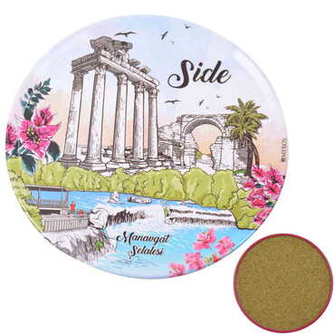 Myros - Side Themed Customised Metal Tin Coaster 90 mm