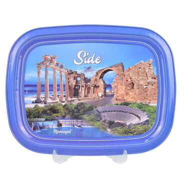 Myros - Side Themed Customised Printed Tin Serving Tray 305x235 mm