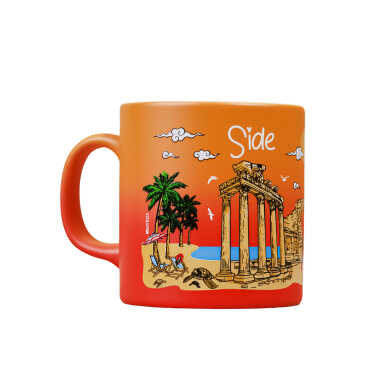 Side Themed Customised Serigraphy Printed Ceramic Mug 82x90 mm - Myros