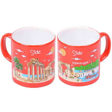 Side Themed Customised Serigraphy Printed Ceramic Mug 82x90 mm - Thumbnail