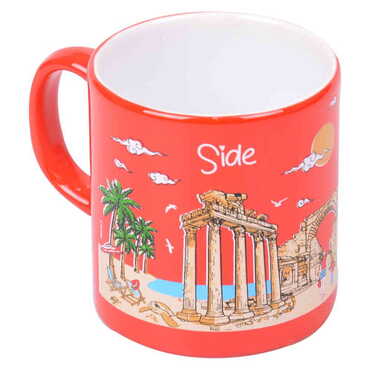 Side Themed Customised Serigraphy Printed Ceramic Mug 82x90 mm - Thumbnail