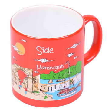 Side Themed Customised Serigraphy Printed Ceramic Mug 82x90 mm - Thumbnail