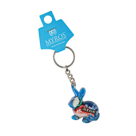 Side Themed Customised Transparent Polyester Keyring - 2