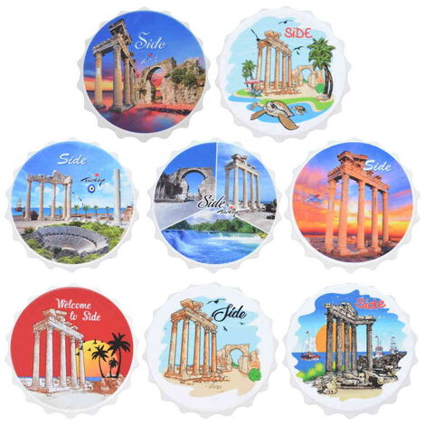 Side Themed Customised Uv Printed Bottle Cap Shaped Plastic Base Bottle Opener 63x15 mm - 3