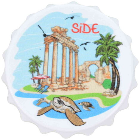 Side Themed Customised Uv Printed Bottle Cap Shaped Plastic Base Bottle Opener 63x15 mm - 5