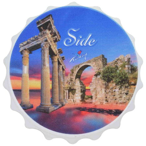 Side Themed Customised Uv Printed Bottle Cap Shaped Plastic Base Bottle Opener 63x15 mm - 6