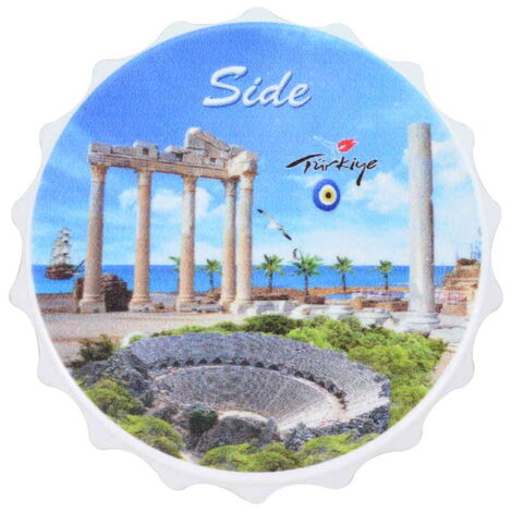 Side Themed Customised Uv Printed Bottle Cap Shaped Plastic Base Bottle Opener 63x15 mm - 9