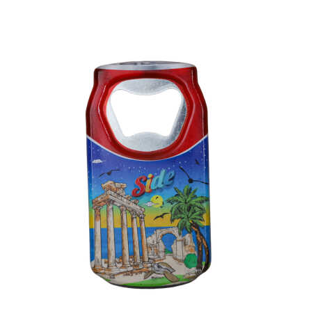 Side Themed Customised UV Printed Coca Cola Bottle Shape Plastic Base Bottle Opener 43x80 mm - 4
