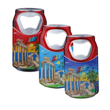 Side Themed Customised UV Printed Coca Cola Bottle Shape Plastic Base Bottle Opener 43x80 mm - 3