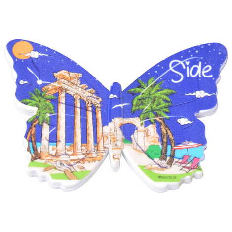 Side Themed Customised UV Printed Plastic Base Butterfly Shaped Fridge Magnet 80x58 mm - 7
