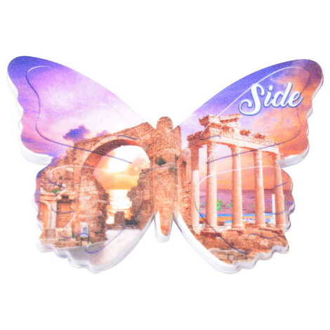 Side Themed Customised UV Printed Plastic Base Butterfly Shaped Fridge Magnet 80x58 mm - 8
