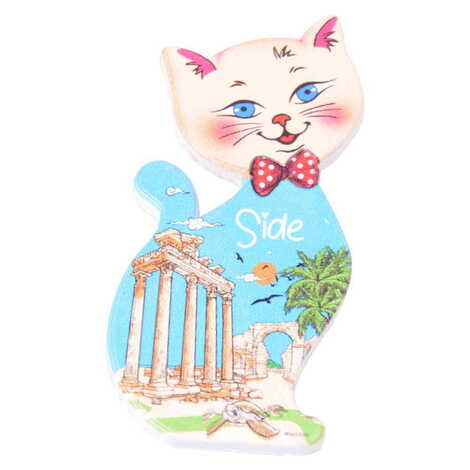 Side Themed Customised UV Printed Plastic Base Cat Shaped Fridge Magnet 43x87 mm - 11