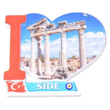 Side Themed Customised UV Printed Plastic Base Heart Shaped Fridge Magnet 86x62 mm - 9