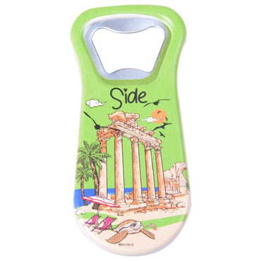 Myros - Side Themed Customised Uv Printed Plastic Base Plastic Base Bottle Opener 95x43 mm