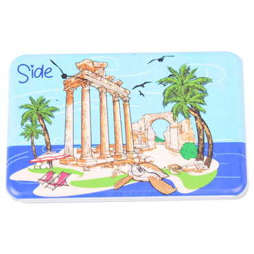 Side Themed Customised UV Printed Plastic Base Rectangle Fridge Magnet 80x50 mm - Thumbnail