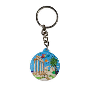 Side Themed Customised UV Printed Plastic Base Square Keyring 38x100 mm - 5