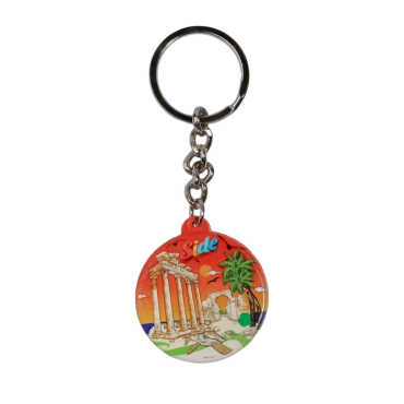 Side Themed Customised UV Printed Plastic Base Square Keyring 38x100 mm - 4