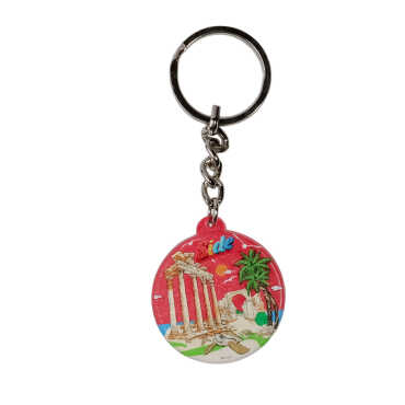 Side Themed Customised UV Printed Plastic Base Square Keyring 38x100 mm - 6