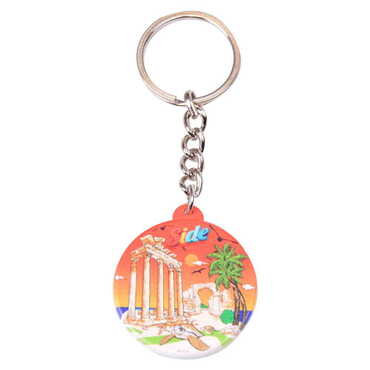 Myros - Side Themed Customised UV Printed Plastic Base Square Keyring 38x100 mm