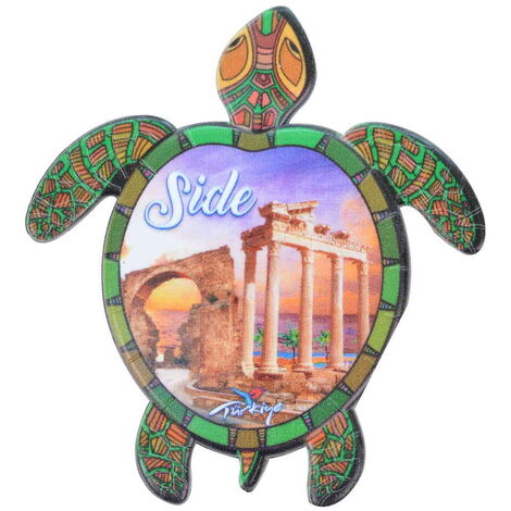 Side Themed Customised UV Printed Plastic Base Turtle Shaped Fridge Magnet 80x74 mm - 4