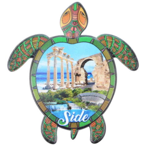 Side Themed Customised UV Printed Plastic Base Turtle Shaped Fridge Magnet 80x74 mm - 9