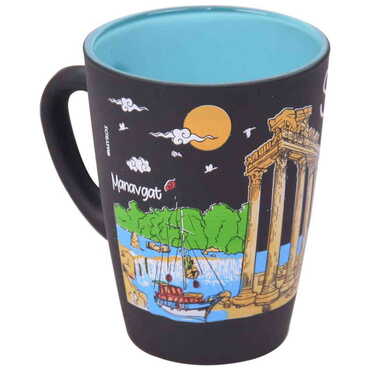 Myros - Side Themed Duo Colored and Printed Glass Mug