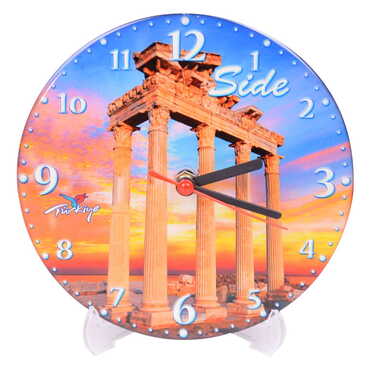 Myros - Side Themed Epoxy Wall Clock Home Decoration 17 Cm