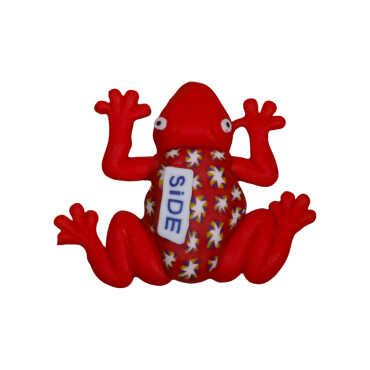 Side Themed Frog Fimo Refrigerator Magnet - Myros