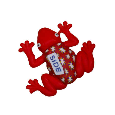 Side Themed Frog Fimo Refrigerator Magnet - 6