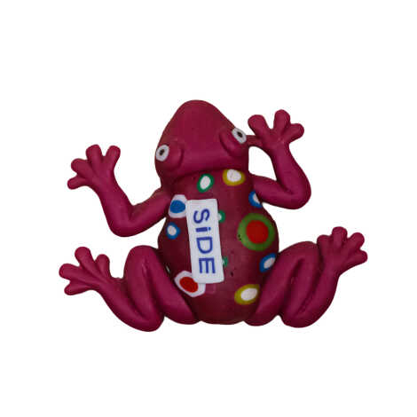 Side Themed Frog Fimo Refrigerator Magnet - 3