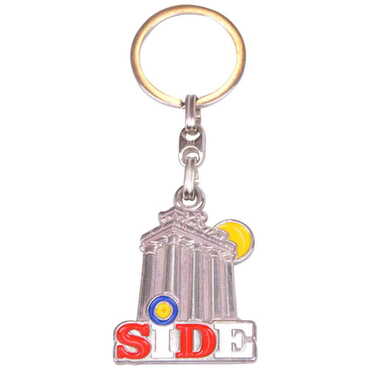 Side Themed Metal Customised Enamel Keychain - Thumbnail