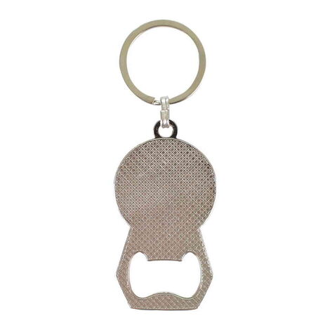 Side Themed Metal Keychain With Opener 35x120 mm