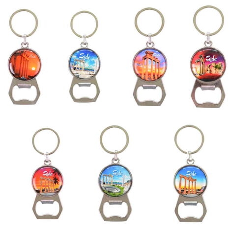 Side Themed Metal Keychain With Opener 35x120 mm - 3