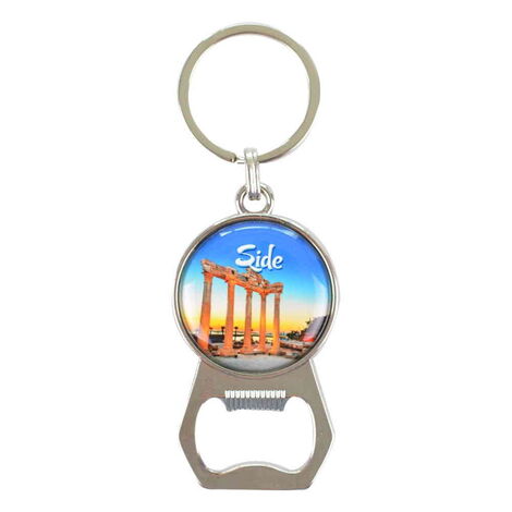 Side Themed Metal Keychain With Opener 35x120 mm - 6