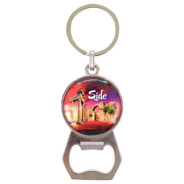Side Themed Metal Keychain With Opener 35x120 mm - 7