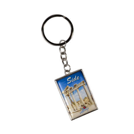 Side Themed Metal Rectangle Double Sided Keychain 30x100 mm - 2