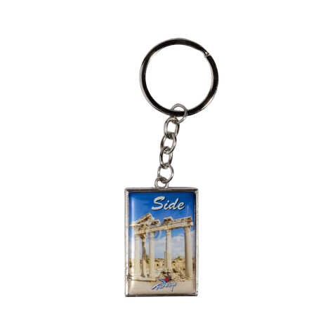Side Themed Metal Rectangle Double Sided Keychain 30x100 mm - 7