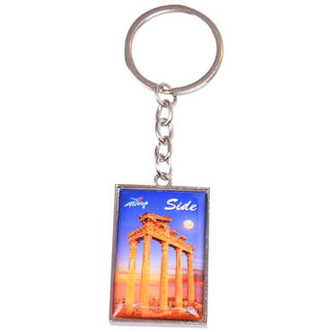 Myros - Side Themed Metal Rectangle Double Sided Keychain 30x100 mm