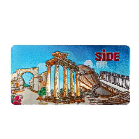 Side Themed Metallic Refrigerator Magnet 50x100 mm - 1