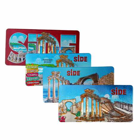 Side Themed Metallic Refrigerator Magnet 50x100 mm - 2
