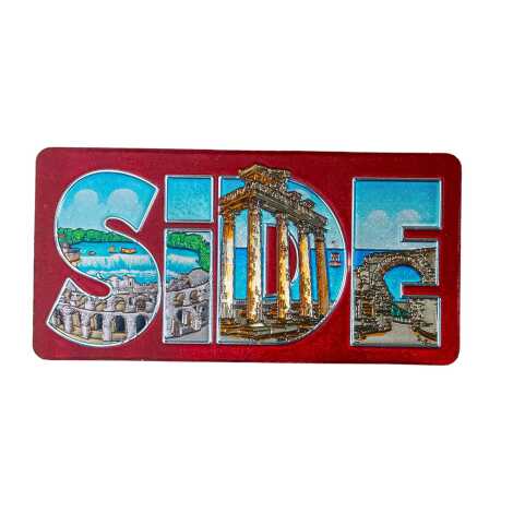 Side Themed Metallic Refrigerator Magnet 50x100 mm - 6