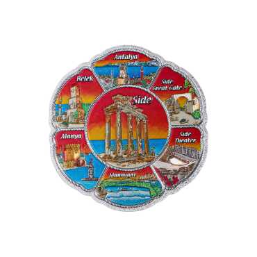 Side Themed Metallic Refrigerator Magnet 70mm - 3