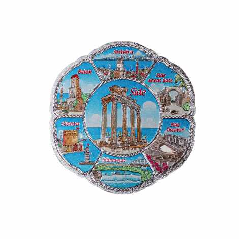 Side Themed Metallic Refrigerator Magnet 70mm - 4