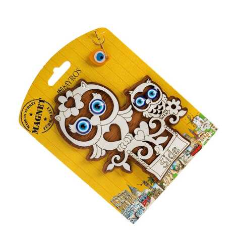 Side Themed Myros Carded Wooden Refrigerator Magnet - 2