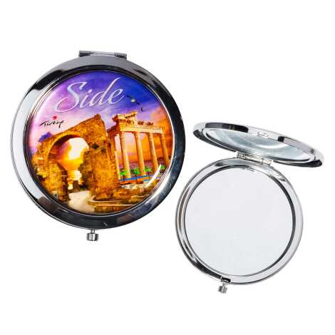 Side Themed Myros Metal Round Mirror 70x11 mm - 1