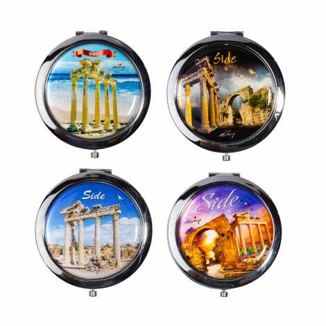 Side Themed Myros Metal Round Mirror 70x11 mm - 2